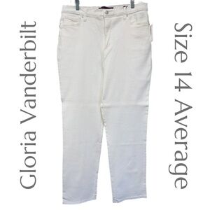Gloria Vanderbilt - Amanda Slimming Jeans White - Straight Leg - Size 14 Average